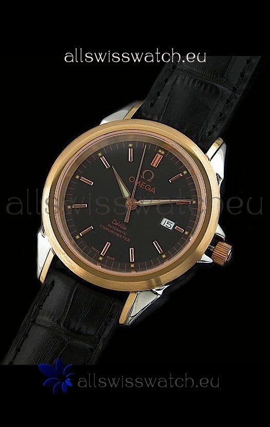 IMG_9081 Omega Deville Escapement Mechanical in Pink Gold Replica 7