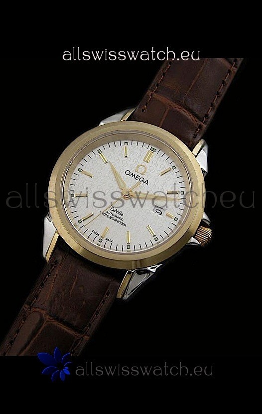 IMG_9081 Omega Deville Escapement Mechanical in White Dial Replica 7