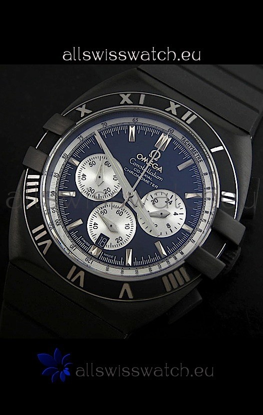 IMG_9081 Omega Double Eagle Chronograph PVD Black Replica 7