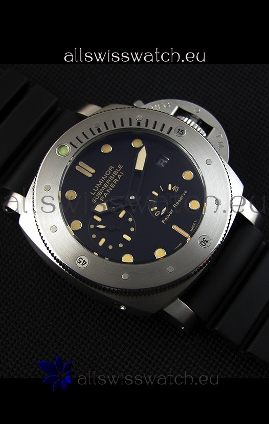IMG_9081 Panerai Luminor Submersible Power Reserve Steel Replica 7
