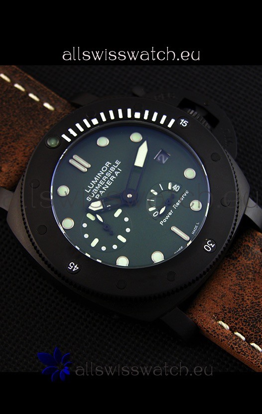 IMG_9081 Panerai Luminor Submersible Power Reserve PVD Replica 7