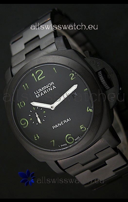 IMG_9081 Panerai Luminor Marina in Green Markers Replica 7