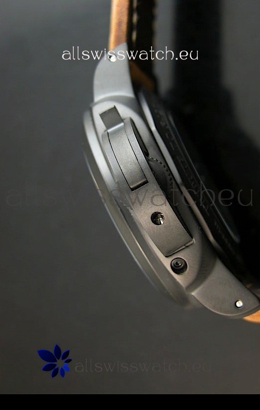 IMG_9081 Panerai PAM365 L’Astronomo Luminor 1950 GMT Equation of Time Black Dial PVD Replica 7
