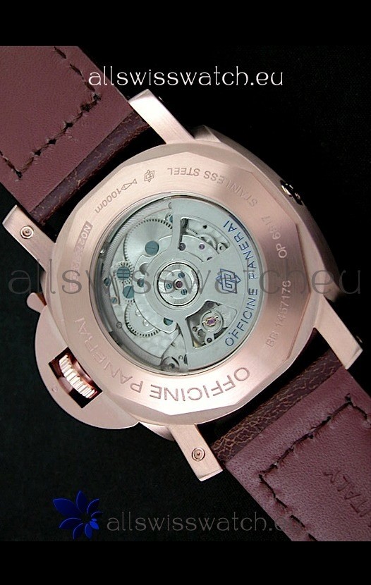 IMG_9081 Panerai Luminor Submersible 1000M Automatic Rose Gold in Black Dial Replica 7