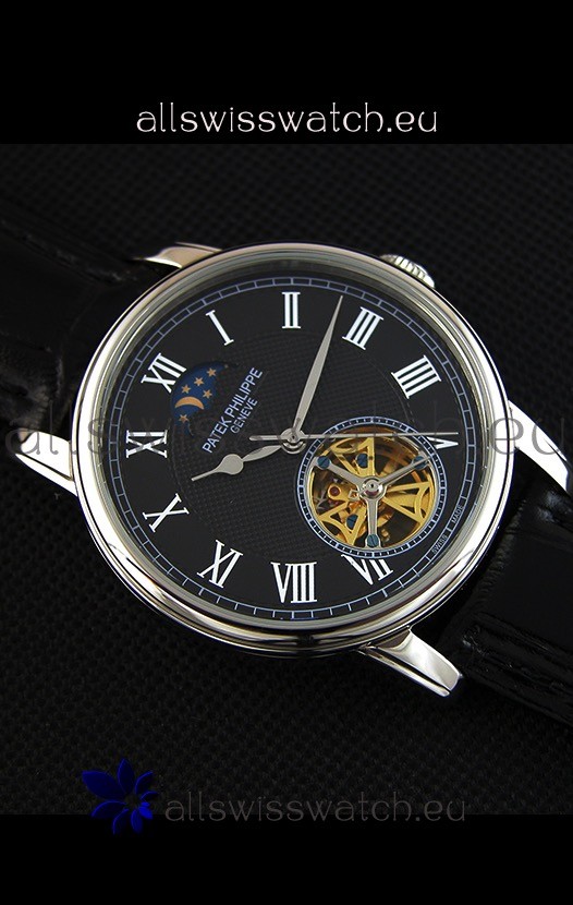 IMG_9081 Patek Philippe MoonPhase Tourbillon Black Dial Replica 7