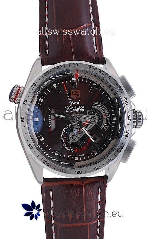 IMG_9081 Tag Heuer Grand Carrera Calibre 36 Automatic in Brown Face Replica 7