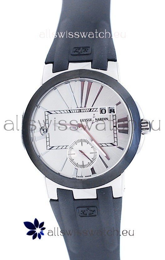 IMG_9081 Ulysse Nardin Executive Dual Time Steel Black Replica 7