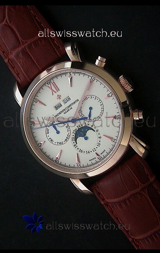 IMG_9081 Vacheron Constantin Perpetual Calendar in Rose Gold Replica 7
