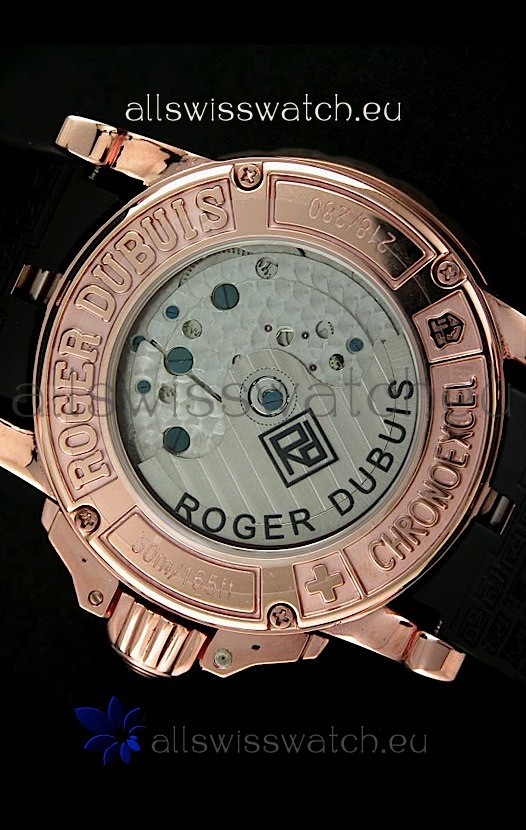 IMG_9081 Roger Dubuis Chronoexcel Automatic Rose Gold in Blue Dial Replica 7