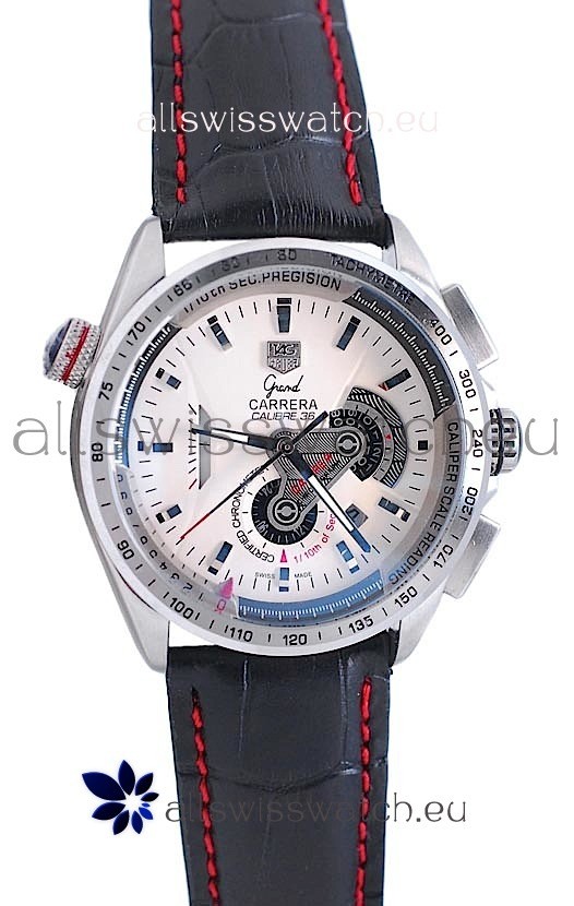 Tag Heuer Grand Carrera Calibre 36 Automatic in White Dial Replica 7