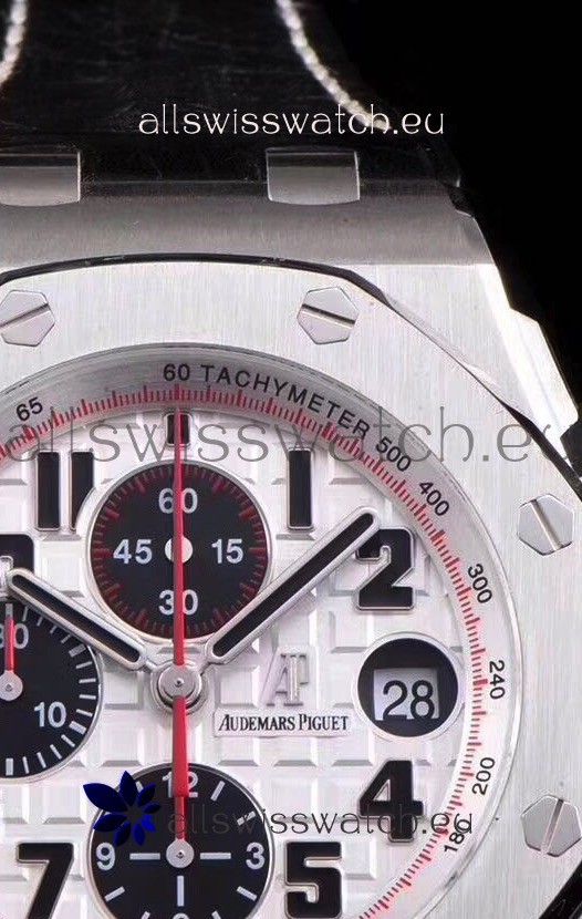 IMG_9081 Audemars Piguet Royal Oak Offshore Chronograph Panda - 1:1 Mirror Ultimate Edition - Updated Version with 3126 Movement Replica 8