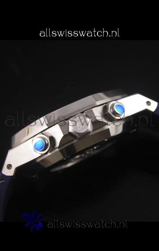 IMG_9081 Audemars Piguet Royal Oak Chronograph in Stainless Steel Case Blue Dial Replica 8