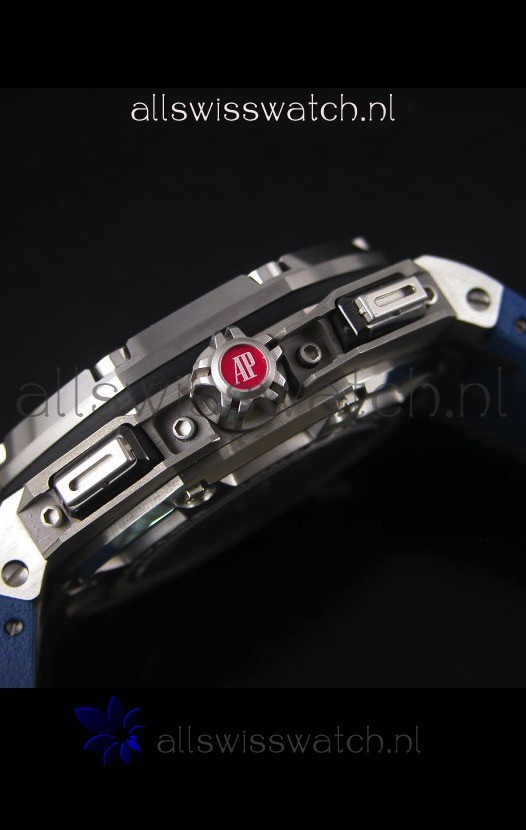 IMG_9081 Audemars Piguet Royal Oak Offshore Michael Schumacher Titanium in Blue - Ultimate 1:1 3126 Movement Replica 8
