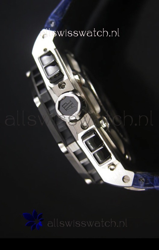 IMG_9081 Audemars Piguet Royal Oak Offshore Rubens Barrichello Titanium Blue - 1:1 Mirror Replica 8