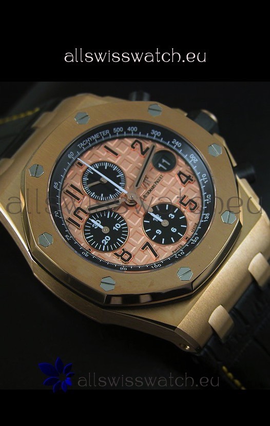 Audemars Piguet Royal Oak Offshore THEMES Pink Gold Casing  Replica 8