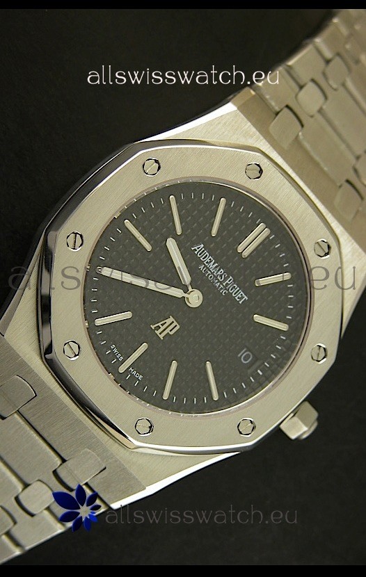 IMG_9081 Audemars Piguet Royal Oak Ultra Thinin Black Dial Replica 8