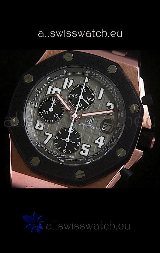 IMG_9081 Audemars Piguet Royal Oak Offshore in Grey Safari Dial - Secs hand 12 O clock Replica 8