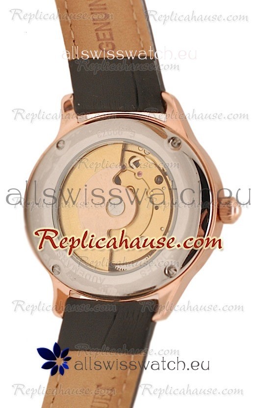 IMG_9081 Audemars Piguet Millenary Hour and Minute Swiss Rose Gold in Black Strap Replica 8