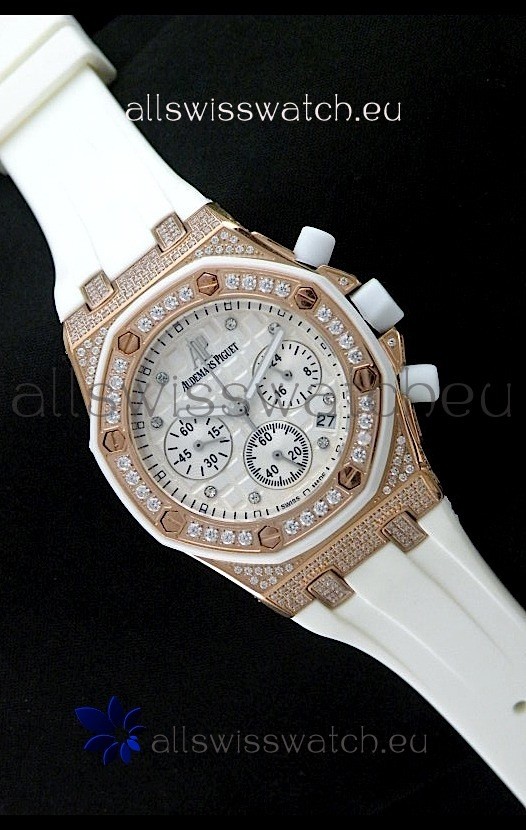 IMG_9081 Audemars Piguet Royal Oak Ladies Alinghi Limited Edition in White Replica 8