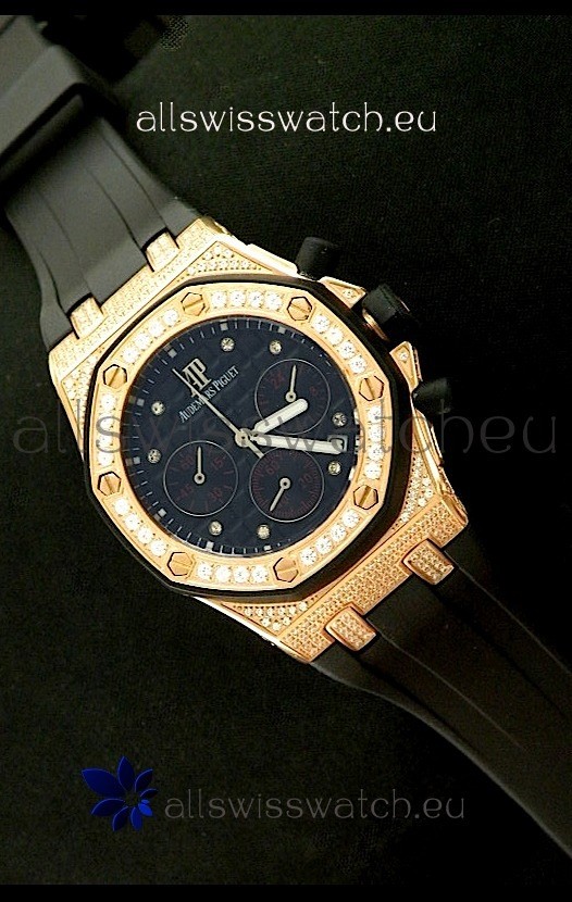 IMG_9081 Audemars Piguet Royal Oak Ladies Alinghi Limited Edition in Yellow Gold Replica 8