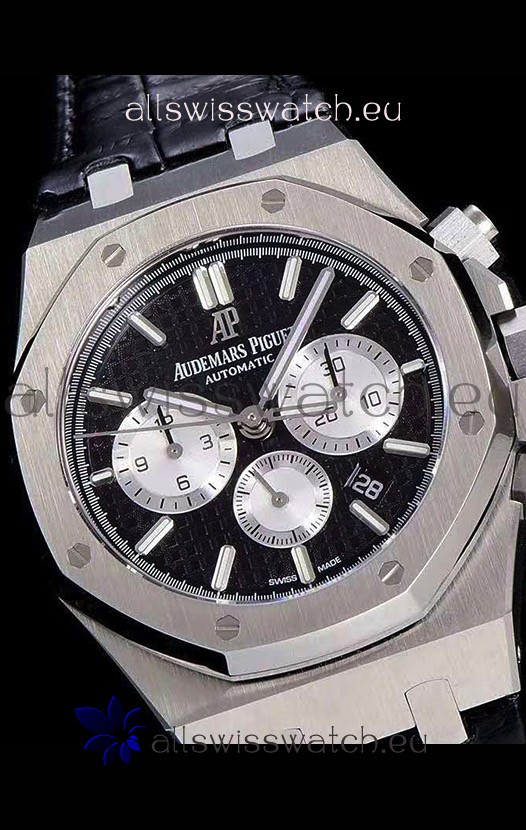 IMG_9081 Audemars Piguet Royal Oak Chronograph Black Dial 904L Steel 1:1 Mirror Replica 8