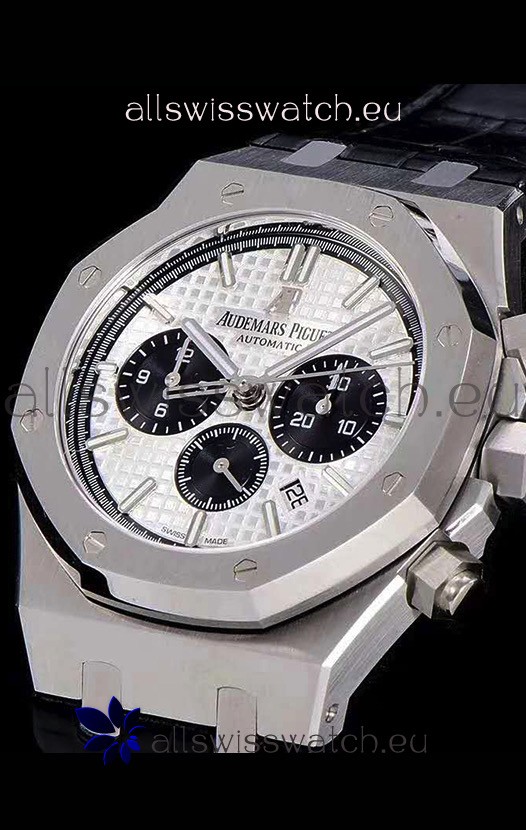 IMG_9081 Audemars Piguet Royal Oak Chronograph White Dial 904L Steel 1:1 Mirror Replica 8