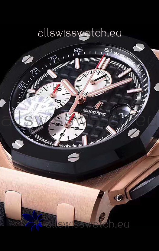 IMG_9081 Audemars Piguet Royal Oak Offshore 44MM Pink Gold 1:1 Mirror 904L Steel Replica 8