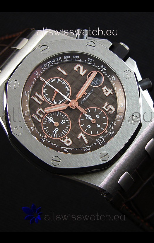 IMG_9081 Audemars Piguet Royal Oak Offshore Brown Dial Chronograph 1:1 Mirror Replica 8