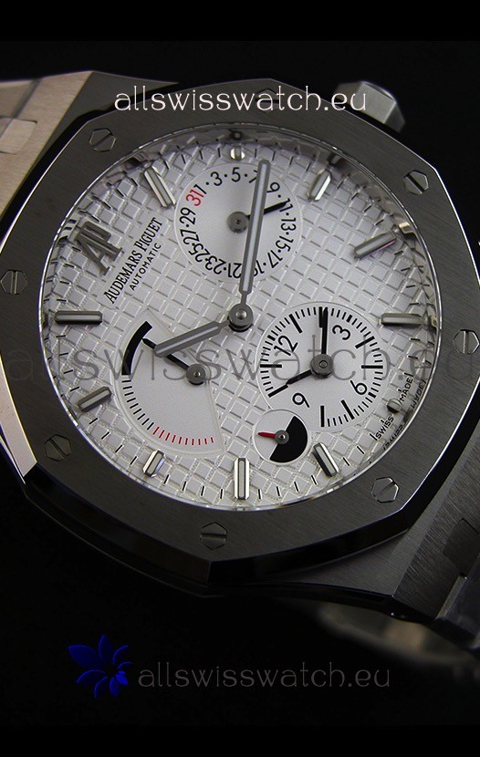 IMG_9081 Audemars Piguet Royal Oak Dual Timein White Dial Replica 8