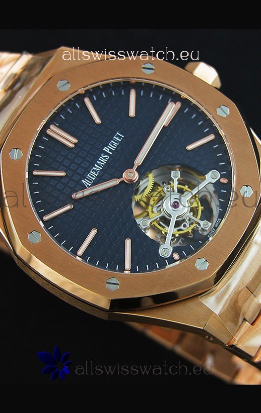 IMG_9081 Audemars Piguet Royal Oak Tourbillon 41mm Extra-Thin Dark Blue Dial Replica 8