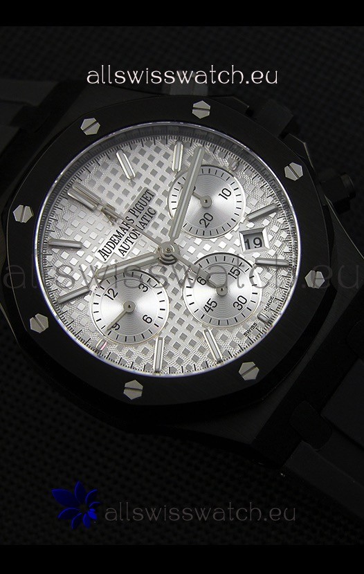 Audemars Piguet Royal Oak Chronograph Silver Toned Dial White Subdials Replica 8