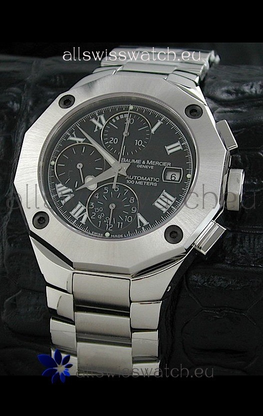 IMG_9081 Baume & Mercier Riveria in Black Dial Replica 8