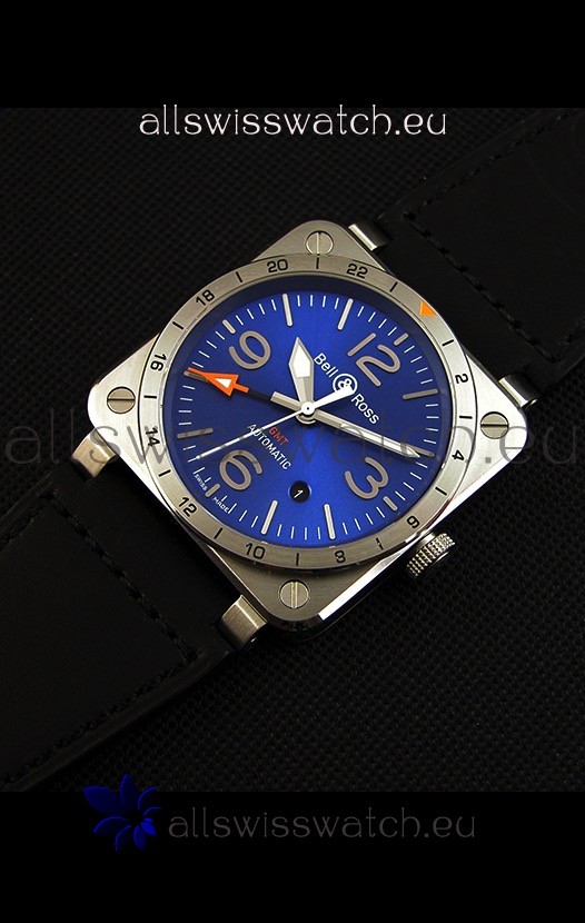IMG_9081 Bell & Ross BR03-93 GMT SteelBlue Dial 1:1 Edition 42MM Replica 8