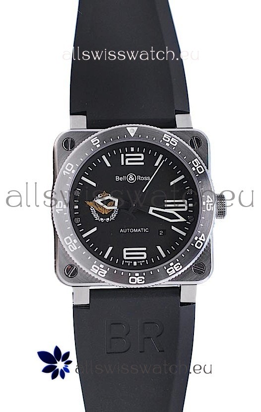 IMG_9081 Bell and Ross BR 03 Type Aviation Brushed Steel Automatic Replica 8