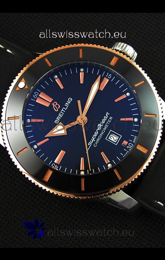 IMG_9081 Breitling SuperOcean Heritage II B20 44MM Black Dial Two Tone Bezel 1:1 Mirror Replica 8