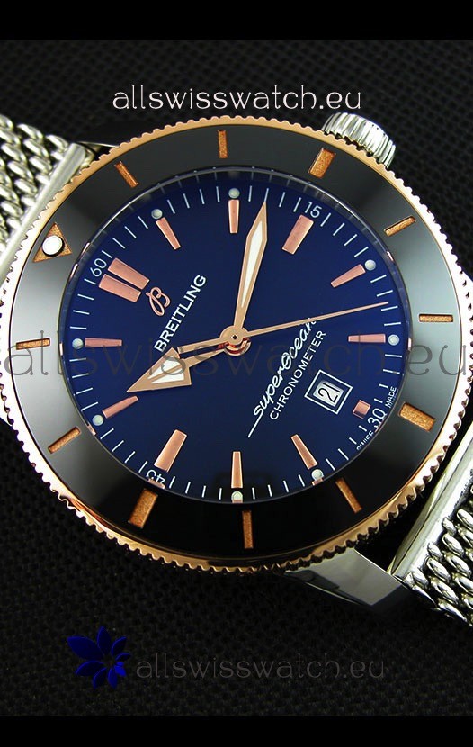 IMG_9081 Breitling SuperOcean Heritage II B20 44MM Black Dial Two Tone Bezel 1:1 Mirror Replica 8