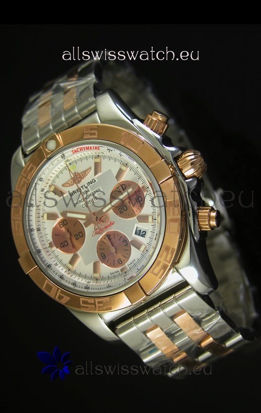 IMG_9081 Breitling Chronomat Evolutionin Pink Gold Replica 8