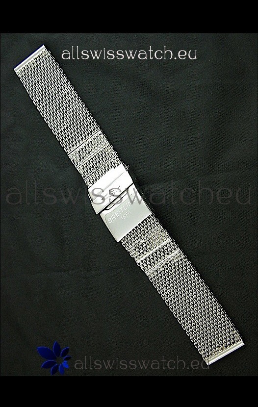 IMG_9081 Breitling 440 Solid Stainless Steel Polished Strap with Breitling Double Fliplock Clasp Replica 8