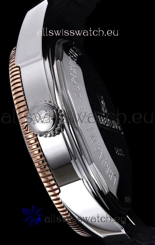 IMG_9081 Breitling SuperOcean Heritage II 44MM Black Dial Two Tone 904L Rubber Strap 1:1 Mirror Replica 8