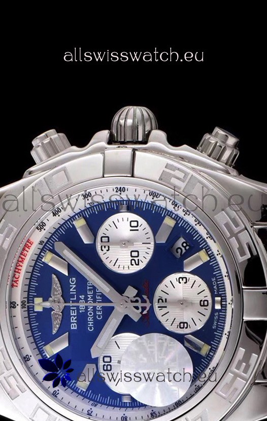 Breitling Chronomat B01 Blue Dial 904L Steel 1:1 Mirror Replica 8