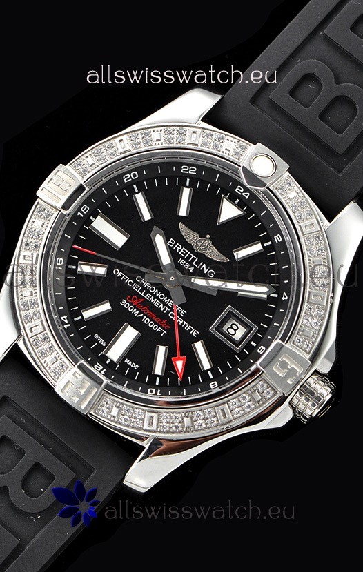 IMG_9081 Breitling Avenger II Steel GMT 1:1 Ultimate Edition - Black Dial Replica 8