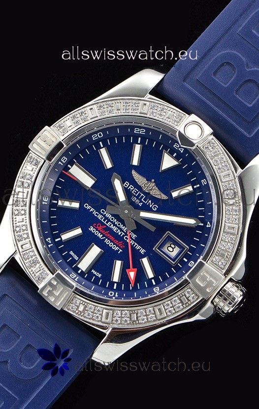 IMG_9081 Breitling Avenger II Steel GMT 1:1 Ultimate Edition - Blue Dial Replica 8