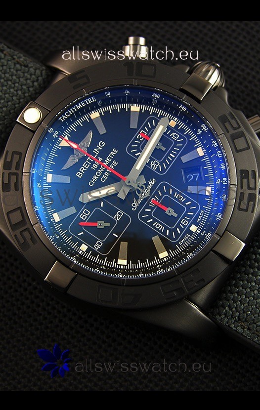 IMG_9081 Breitling Chronomat 44 Blacksteel DLC Coating 1:1 Mirror Replica 8