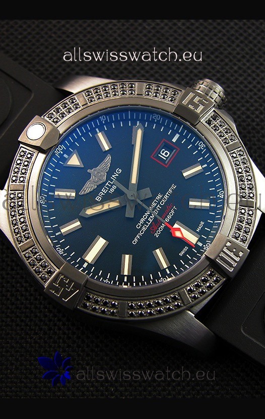 IMG_9081 Breitling Avenger Blackbird 44 1:1 Mirror with Diamonds Replica 8