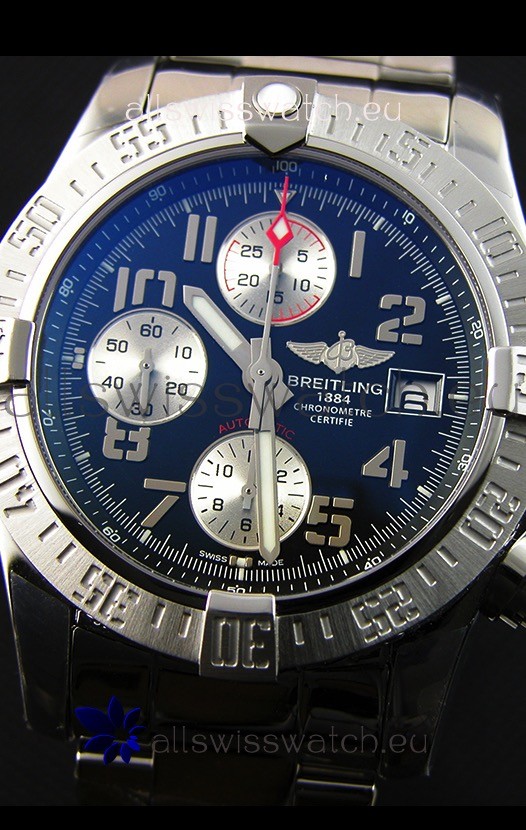 IMG_9081 Breitling Skyland Avenger ChronographBlack Dial 1:1 Mirror Replica 8