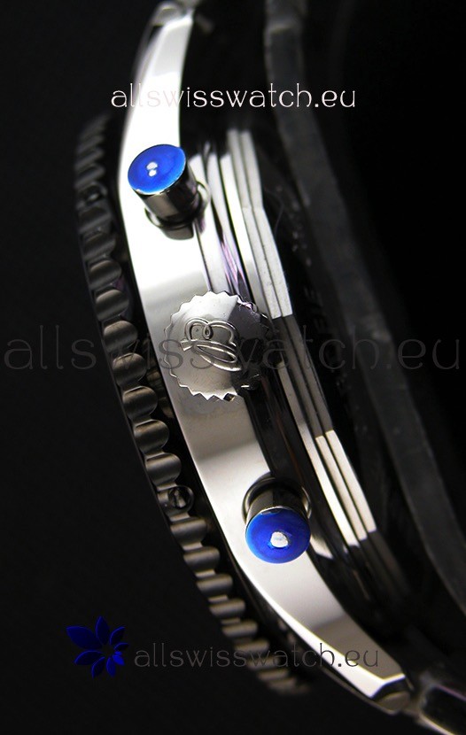 IMG_9081 Breitling Chronoliner Steel-Black Steel Strap in Black Dial Replica 8
