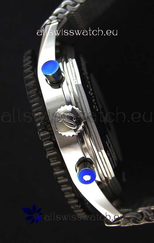IMG_9081 Breitling Chronoliner Steel-Black Mesh Strap in Black Dial Replica 8