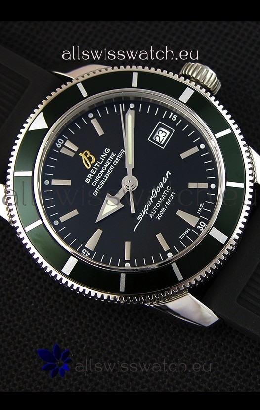 IMG_9081 Breitling SuperOcean Heritage II B20 42MM Black Dial Green Bezel- 1:1 Mirror Edition Replica 8