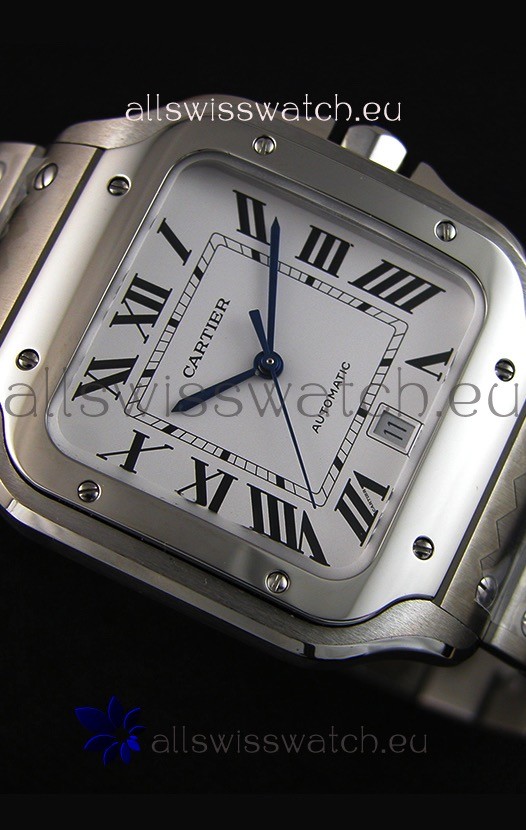 IMG_9081 Cartier Santos De Cartier 1:1 Mirror - 40MM Stainless Steel Replica 8