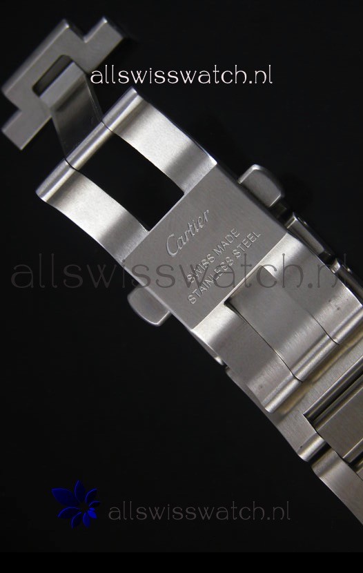 IMG_9081 Calibre De Cartier 42MM Black Dial Two Tone Case White Dial - 1:1 Mirror Replica 8